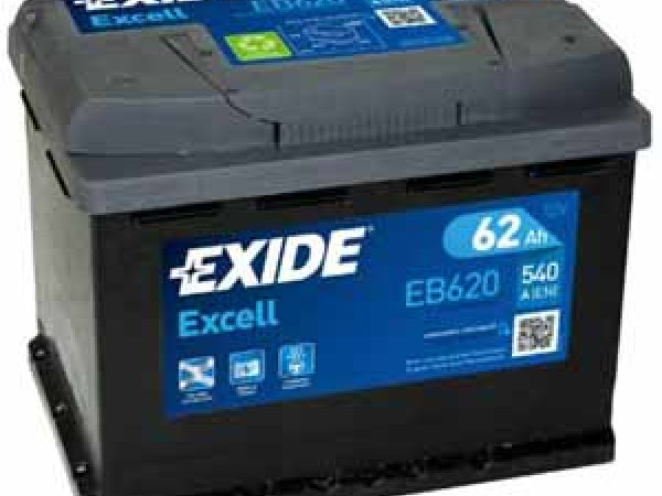 Exide vehicle battery Excell 12V/62AH/540A LXBXH 242x175x190mm/B13/S: 0