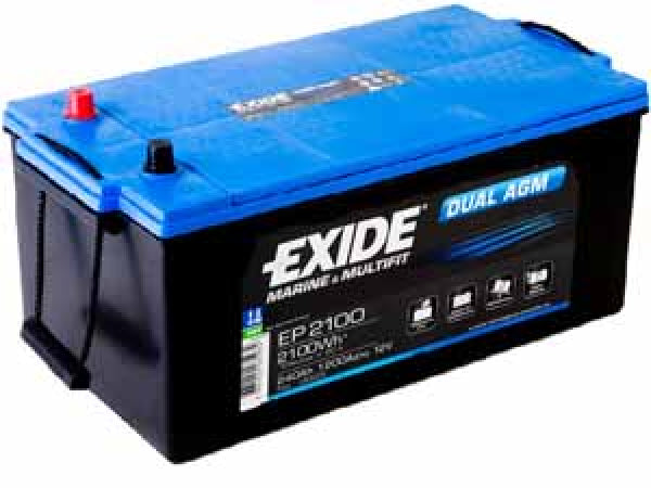 Exide vehicle battery dual AGM 12V/240AH LXBXH 518x279x240mm/s: 3
