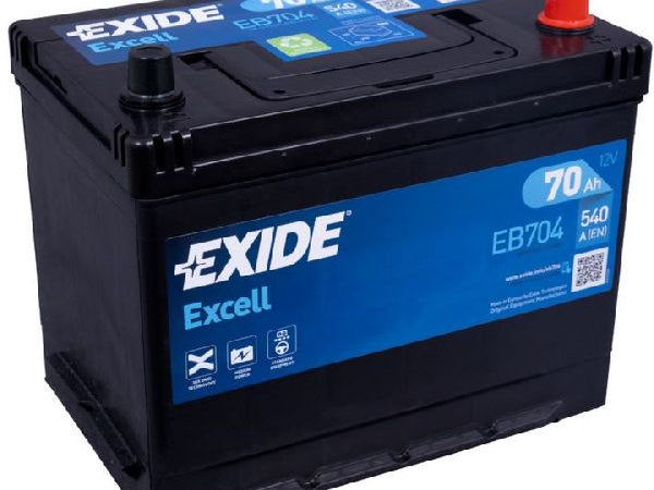 Exide Vehicle Battery Excel 12V / 70AH / 540A LXBXH 270X173X222MM / B9 / S: 0