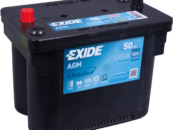 Exide Fahrzeugbatterie Start-Stop AGM 12V/50Ah/800A LxBxH 260x173x206mm/B7/S:9