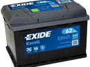 EXIDE BATTERIA DEL VEICOLO ECCELLO 12V/62AH/540A LXBXH 242x175x190mm/B13/S: 1