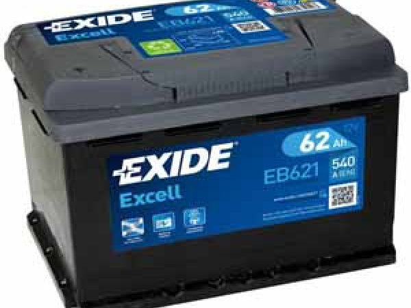 Exide vehicle battery Excell 12V/62AH/540A LXBXH 242x175x190mm/B13/S: 1