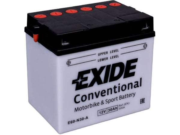 Exide vehicle battery 12 volt // 30 AH // 240 Amp. LXBXH: 185 // 128 // 168 // S: 1