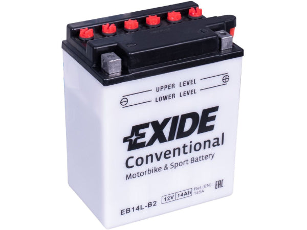 Exide vehicle battery 12 volt // 14 AH // 145 Amp. LXBXH: 134 // 89 // 166 // S: 0
