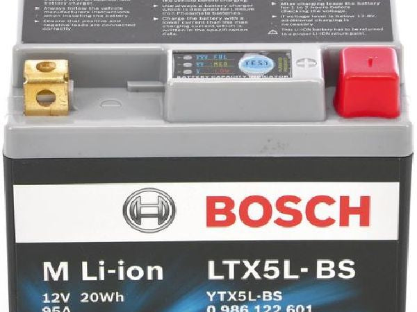 BOSCH Fahrzeugbatterie Moto Li-Ion Bosch 12V/1.6Ah/95A LxBxH 113x69x85mm/S:0