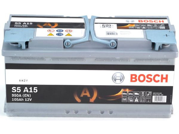 BOSCH Fahrzeugbatterie AGM-Batterie Bosch 12V/105Ah/950A LxBxH 394x175x190mm/S:0