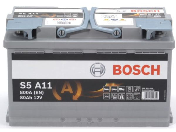 BOSCH Fahrzeugbatterie AGM-Batterie Bosch 12V/80Ah/800A LxBxH 315x175x190mm/S:0