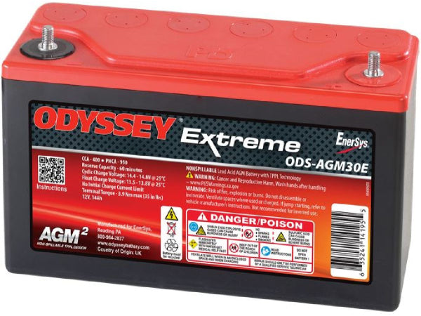 Batterie AGM de batterie de véhicule Odyssey 12V / 34AH / 400A LXBXH 250X97X156MM / S: 0