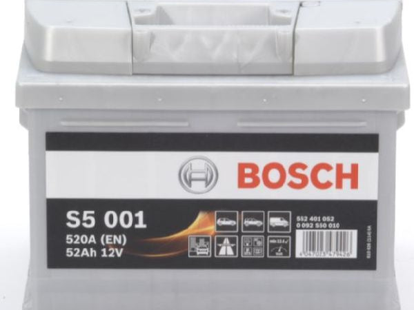 BOSCH Fahrzeugbatterie Starterbatterie Bosch 12V/52Ah/520A LxBxH 207x175x175mm/S:0