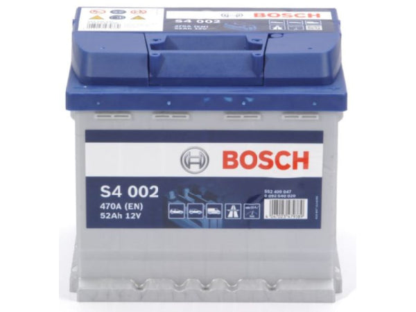 BOSCH Fahrzeugbatterie Starterbatterie Bosch 12V/52Ah/470A LxBxH 207x175x190mm/S:0