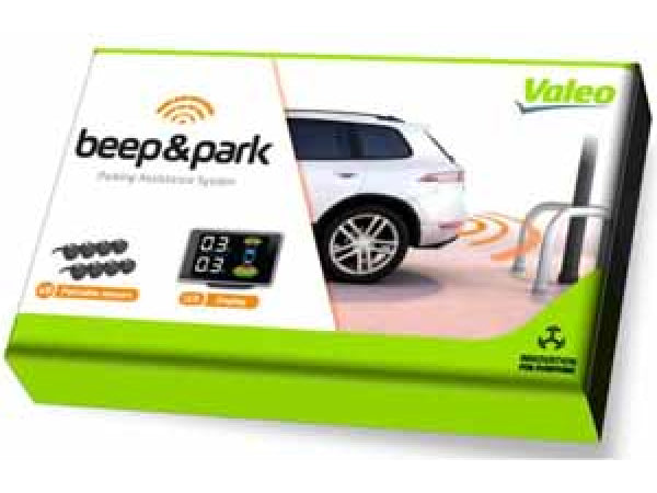 VALEO Front- & Rückfahrtkamera BEEP & PARK Einkparkhilfe Kit 3 mit 8 Sensoren und LCD Display