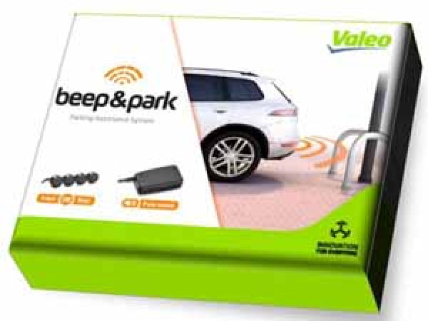 VALEO Front- & Rückfahrtkamera Beep + Park Einkparkhilfe Kit 1 mit 4 Sensoren + Lautsprecher