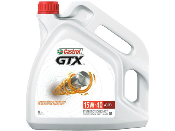 Castrol Oil GTX A3 / B3 15W-40 partie synthétique 4L