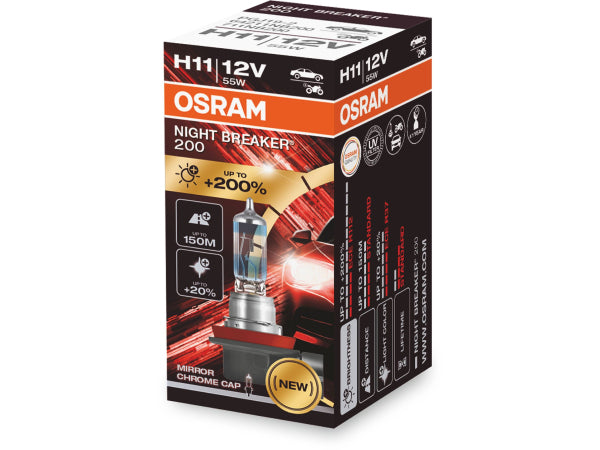 OSRAM Ersatzlampe Night Breaker 200 H11 12V 55W PGJ19-2