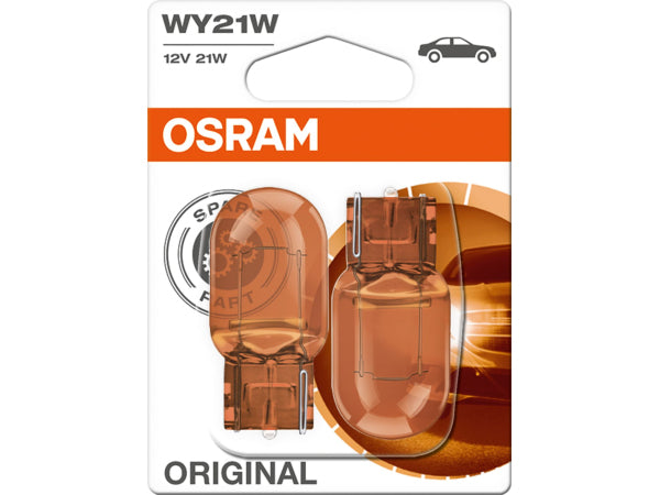 Osram replacement lamp light bulb yellow double blister 12V 21W