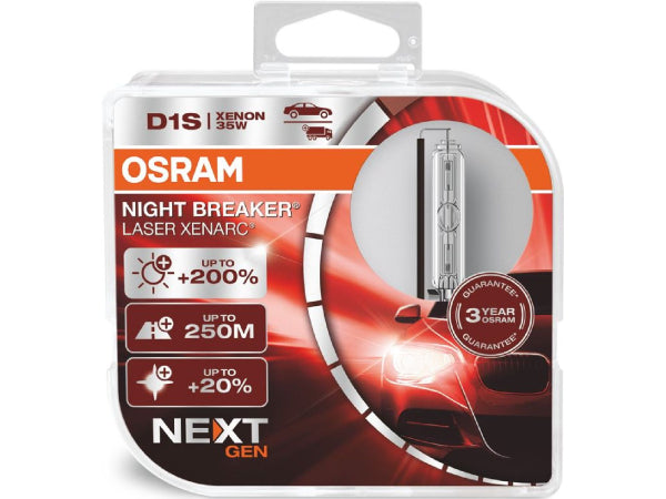 OSRAM Ersatzlampe XENARC Night Breaker Laser Duobox D1S