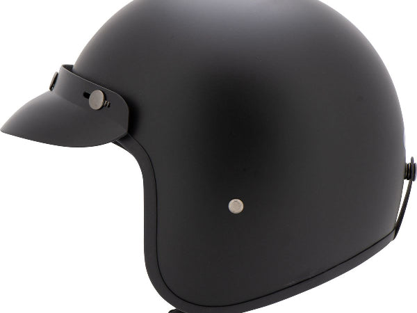 MTR Motorcycle Helmet Fibre Jethelm Matt/Schwarz M