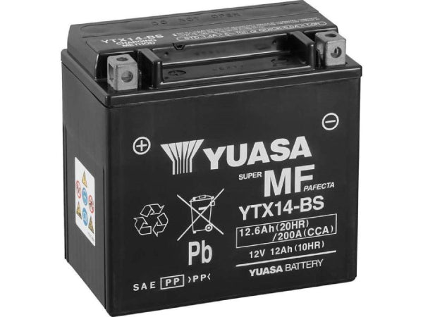 Yuasa vehicle battery AGM 12V/12.6AH/200A