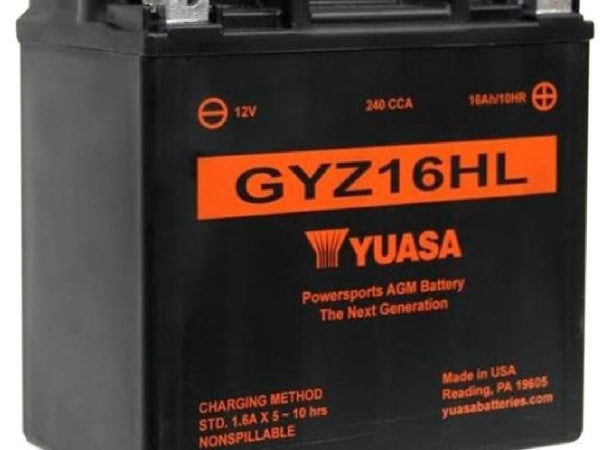 Yuasa vehicle battery AGM 12V/16AH/240A
