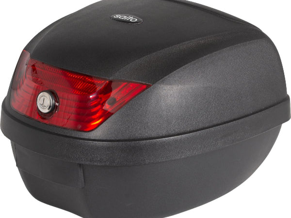 Saito motorcycle helmet accessories top case 28 liter, red reflector