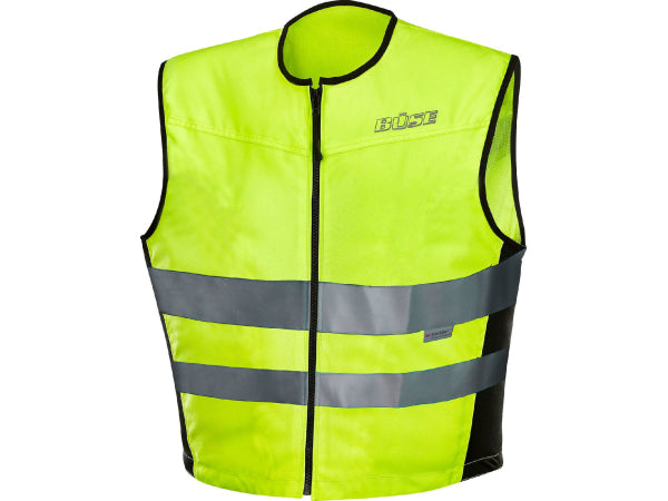 Vestrella di protezione da avvertimento per abbigliamento per motociclisti Büse (dimensione M) giallo/argento