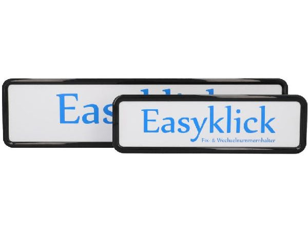 Easyklick license plate holder number frame set black, long format