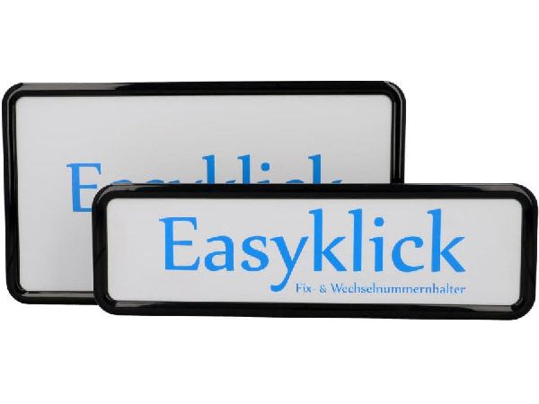 Numéro de porte-plaque d'immatriculation EasyKlick Ensemble de trame de cadre noir, format de portrait