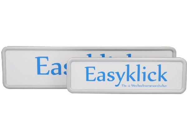 Numéro de porte-plaque d'immatriculation EasyKlick Set Chrome, Satin