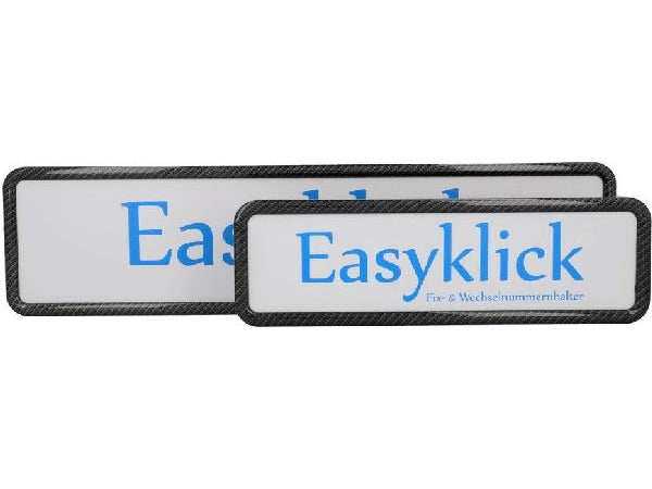 EasyKlick Licding Plate Plate Number Number Frame Set Carbon, Format Long Format