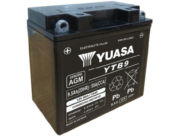 YUASA Fahrzeugbatterie Batterie AGM 12V/9.5Ah/95A