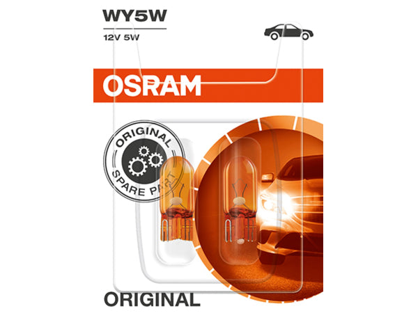 OSRAM Glühlampe gelb 12V 5W W2,1x9,5d