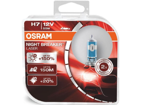 OSRAM Halogenlampe Night Breaker Laser Duobox H7 12V 55W